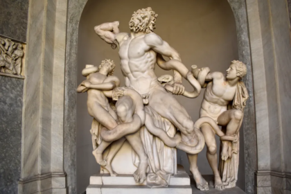 Estátua de Laocoonte e seus filhos exposta em museu de Roma — Foto: Canaan/CC-BY-SA-4.0