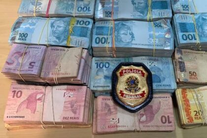 Dinheiro apreendido pela PF em Campinas na contra o tráfico de drogas — Foto: Divulgação/Polícia Federal