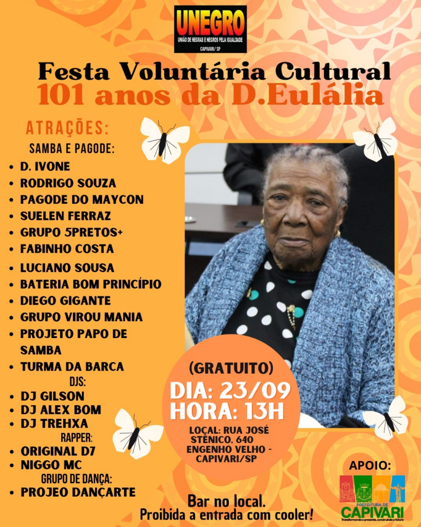 Capivari Prepara Grande Festa para Celebrar 101 Anos de Dona Eulália - Foto: Divulgação/Prefeitura de Capivari