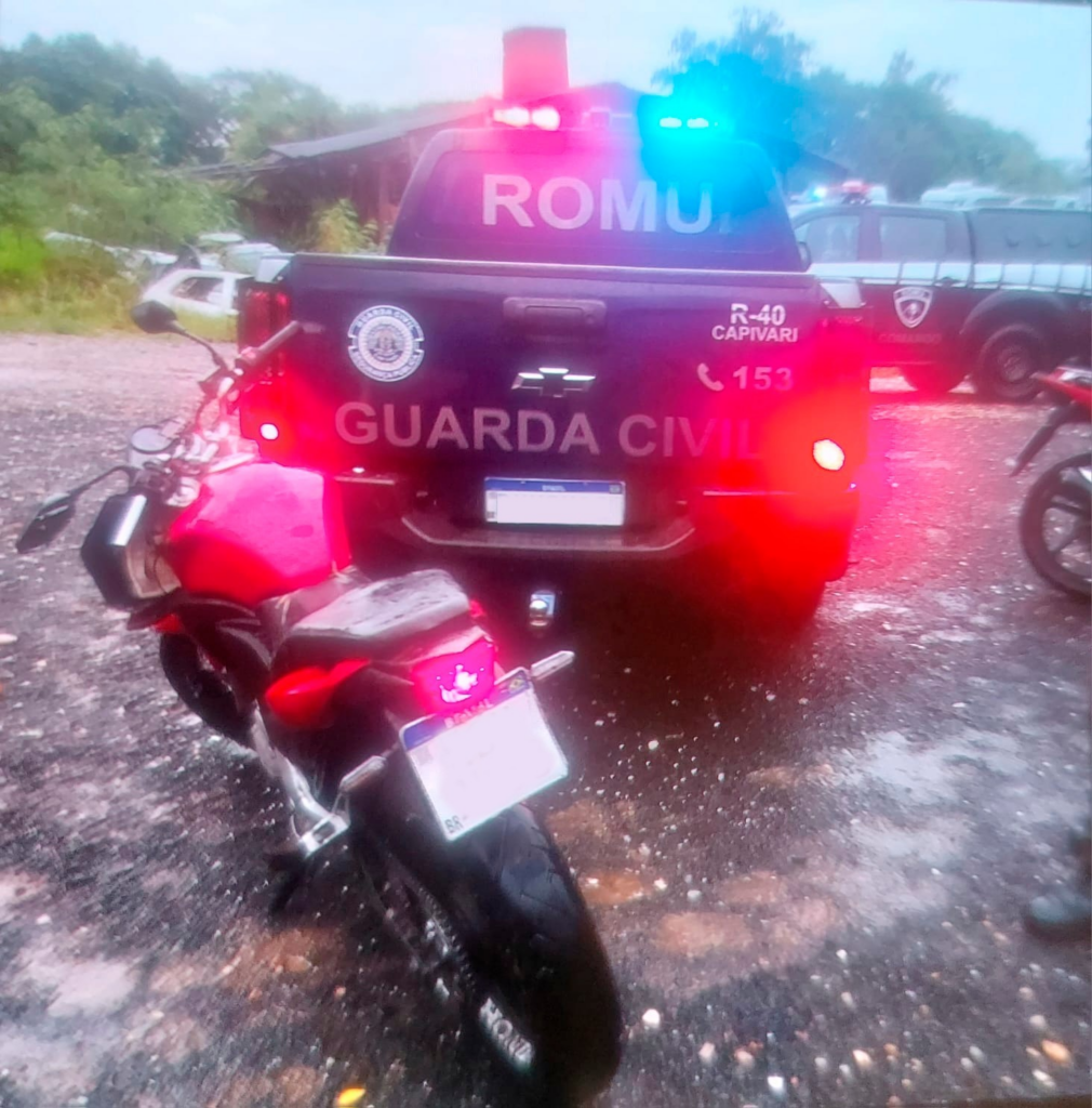 Guarda Civil de Capivari Apreende Motocicleta em Perseguição no Bairro Santa Rita de Cássia - Foto: Divulgação/Prefeitura de Capivari